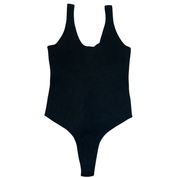 NEW Victorias Secret ribbed bodysuit medium black - Picture 4 of 7